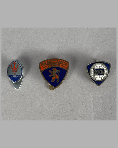 Lot of 3 Italian lapel pins from the Briggs Cunningham personal collection