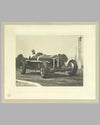 Louis Chiron racing his Alfa Romeo P3 Grand Prix car in 1934 b&w photograph 2