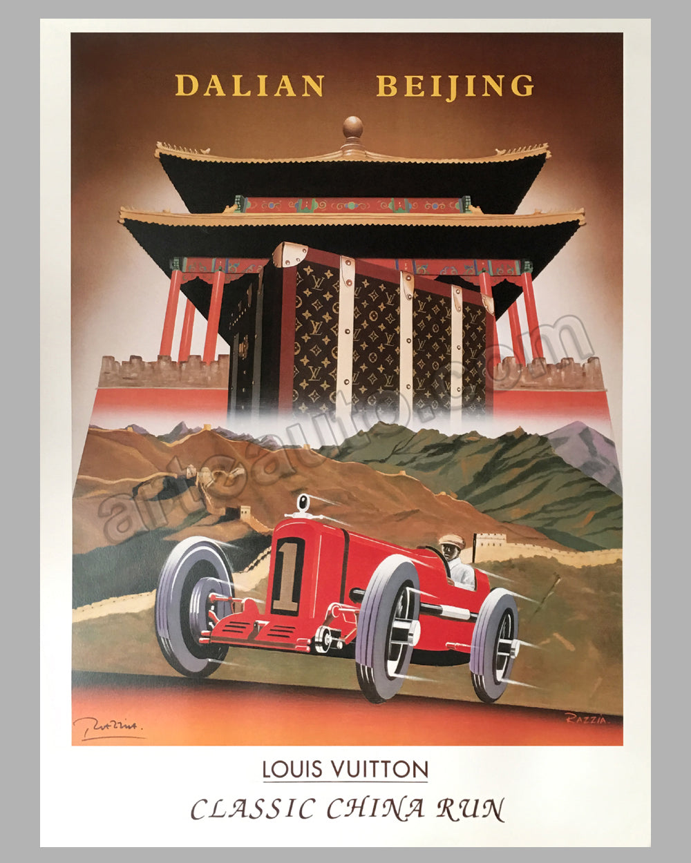 Louis Vuitton China Run 1998 large original poster by Razzia