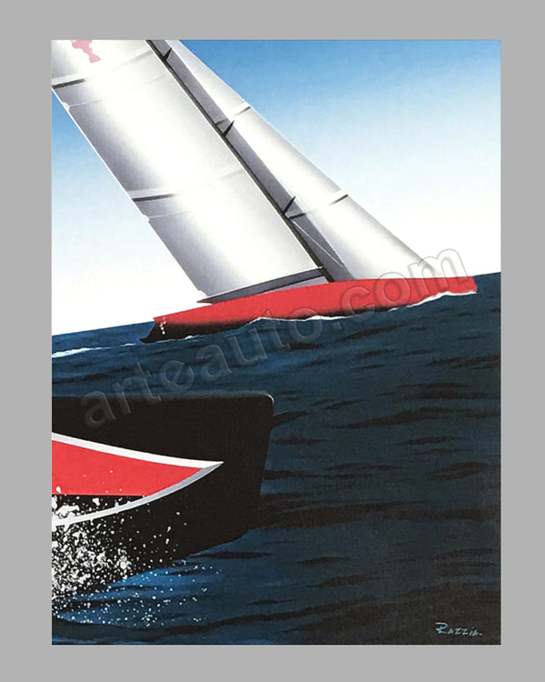 Small 2013 SF L.V. Sailing Cup Poster by Razzia Signed and -  Finland