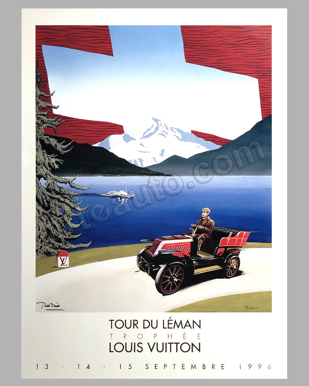 Razzia (Gérard Courbouleix–Dénériaz) - 1992 Original poster by Razzia -  Classic Automobiles and Louis Vuitton For Sale at 1stDibs