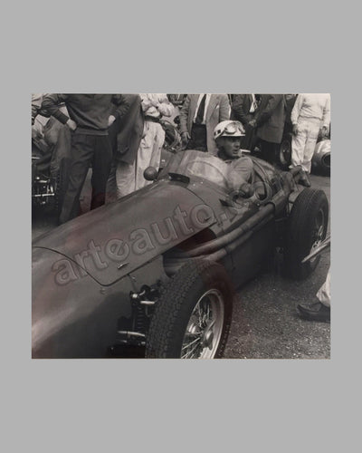 GP Pau 1956-Luigi Musso photograph by Jesse Alexander, signed