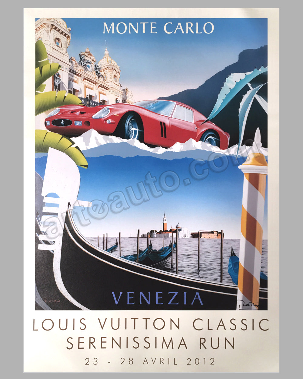 Louis Vuitton Classic Serenissima Run large original poster by Razzia
