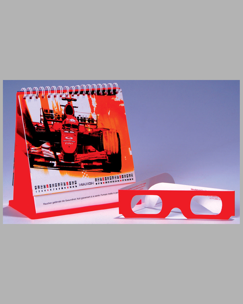 Marlboro Racing 2006 promotional racing calendar w/ 3D glasses