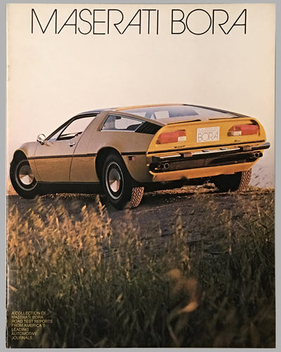 Maserati Bora factory brochure, color catalog, 1973