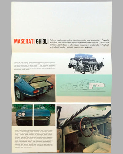 Maserati Ghibli original factory brochure inside