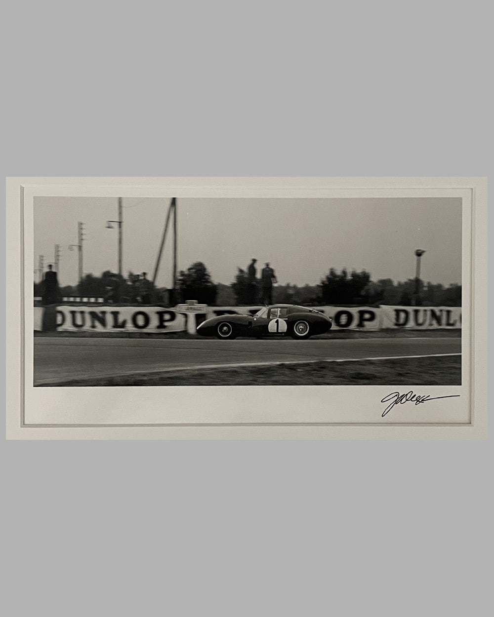 Stirling Moss and Harry Schell in their Maserati 450 Zagato Coupe at Le Mans in 1957 b&amp;w photograph by Jesse Alexander