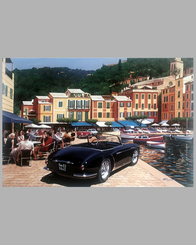 Maserati A6G by Fina in Portofino print by Tim Layzell 2