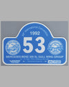 Mercedes-Benz 300 SL Gull Wing Group participant’s plaque