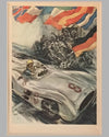 Four Mercedes Benz victory posters by Hans Liska 1954 - 1955 5