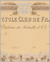 Motocycle Club de France Diplome original by Langlois 3