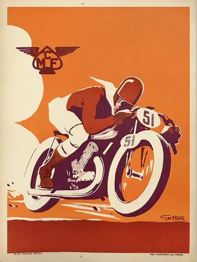 Motorcycle Club de France (MCF) original poster by Geo Ham