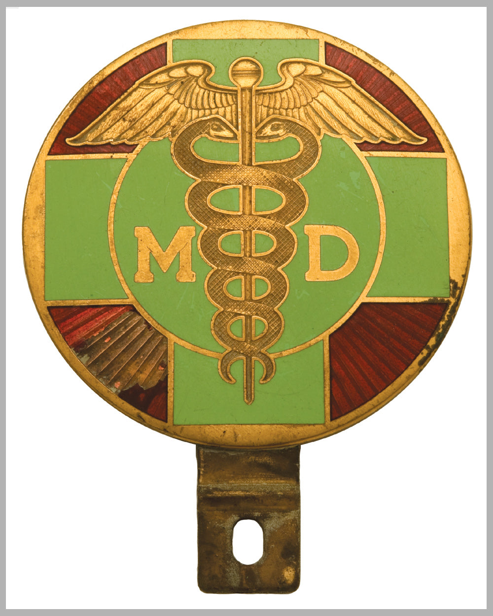 M.D. Doctors license plate topper badge