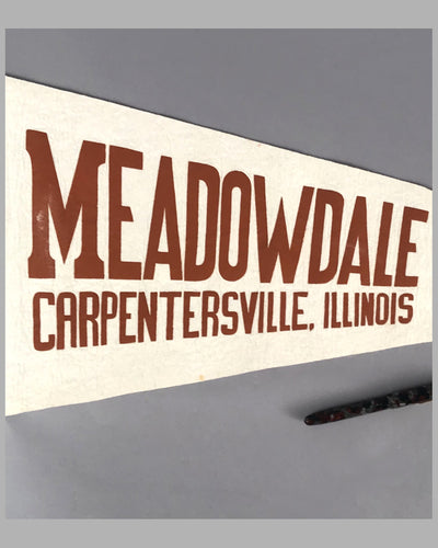 Meadowdale Raceways Carpentersville, Illinois pennant 2