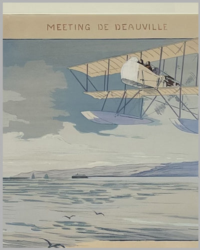 "Meeting de Deauville" lithograph by Gamy, 1912 3