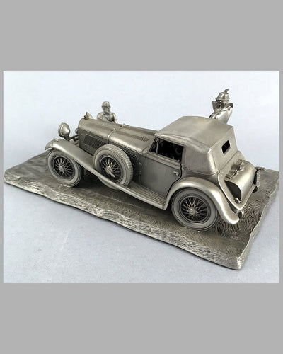 1929 Mercedes-Benz 500 SSK pewter sculpture by Raymond Meyers 3