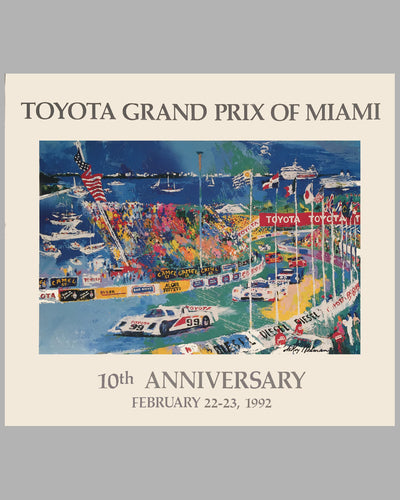 Miami Grand Prix 10th Anniversary poster by Le Roy Neiman