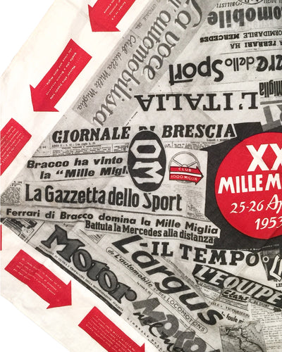 1953 Mille Miglia period scarf for this famous Italian event