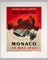 1960 G.P. of Monaco original advertising Poster