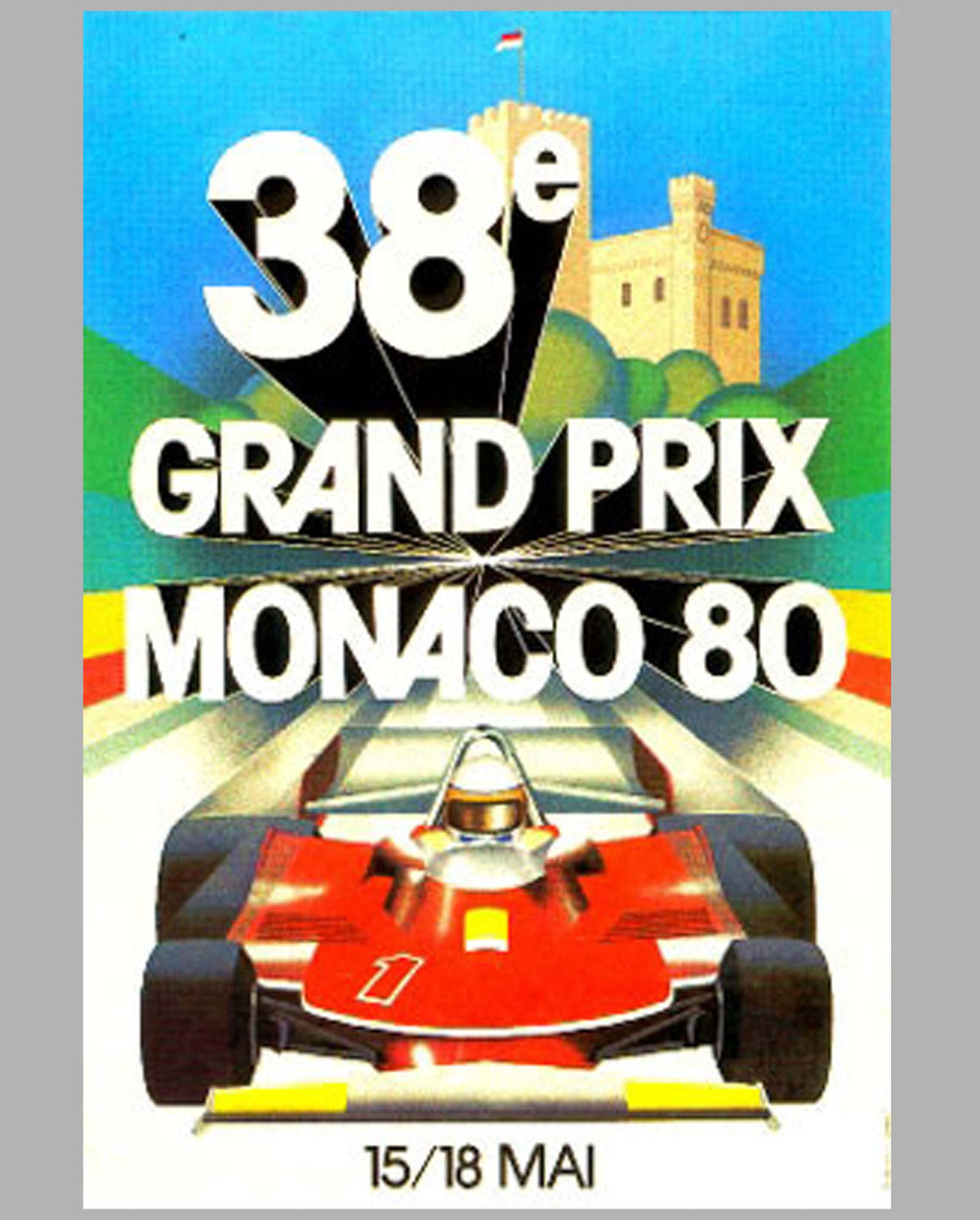 1980 Monaco GP Original Poster