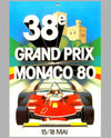1980 Monaco GP Original Poster