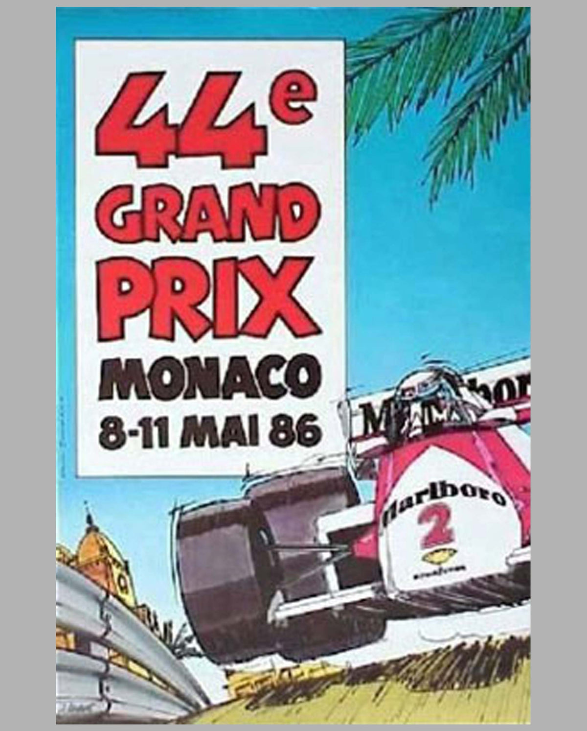 1986 Monaco GP Original Poster