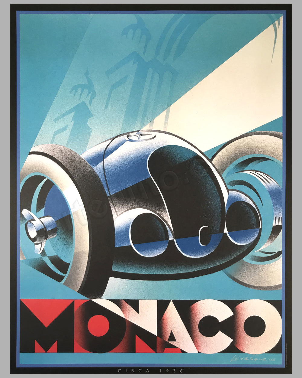 Monaco commemorative poster by Alain Lévesque