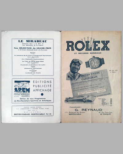 Original 1935 Grand Prix of Monaco Racing Program 3