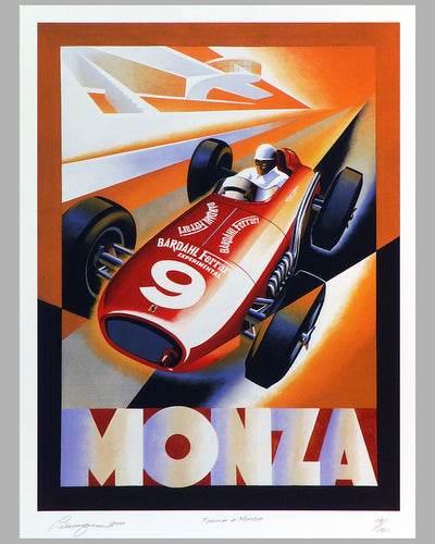 Farina a Monza serigraph by Alain Lévesque