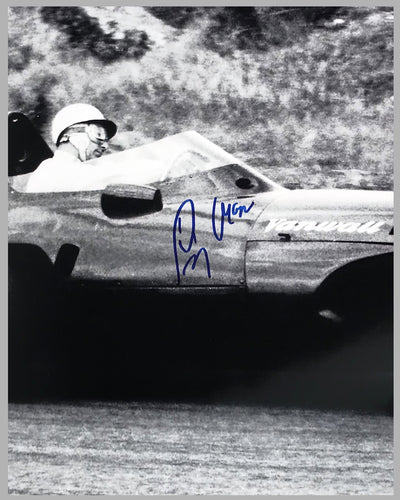 Stirling Moss 1958 Dutch GP b&w autographed photograph 2