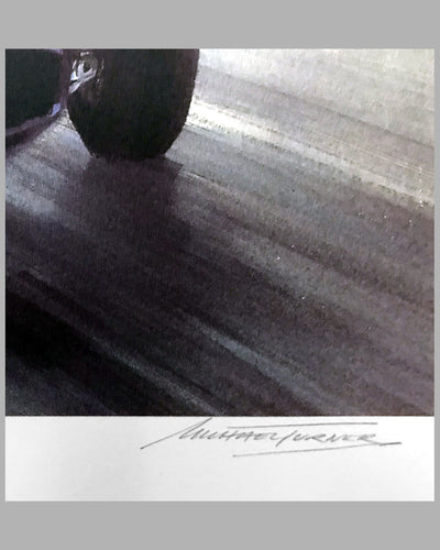 Moss Wins Monaco 1960 print by Michael Turner (UK), 1989, signed by artist & autographed by Innes Ireland 3