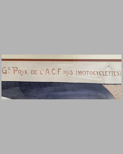 "Grand Prix de l' A.C.F. 1913 (Motocyclettes)" lithograph by Gamy 2