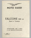 Moto Guzzi Tipo Falcone 500 c.c. instruction manual and parts catalog 4
