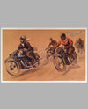Motorcycle Racers, period print by Geo Ham
