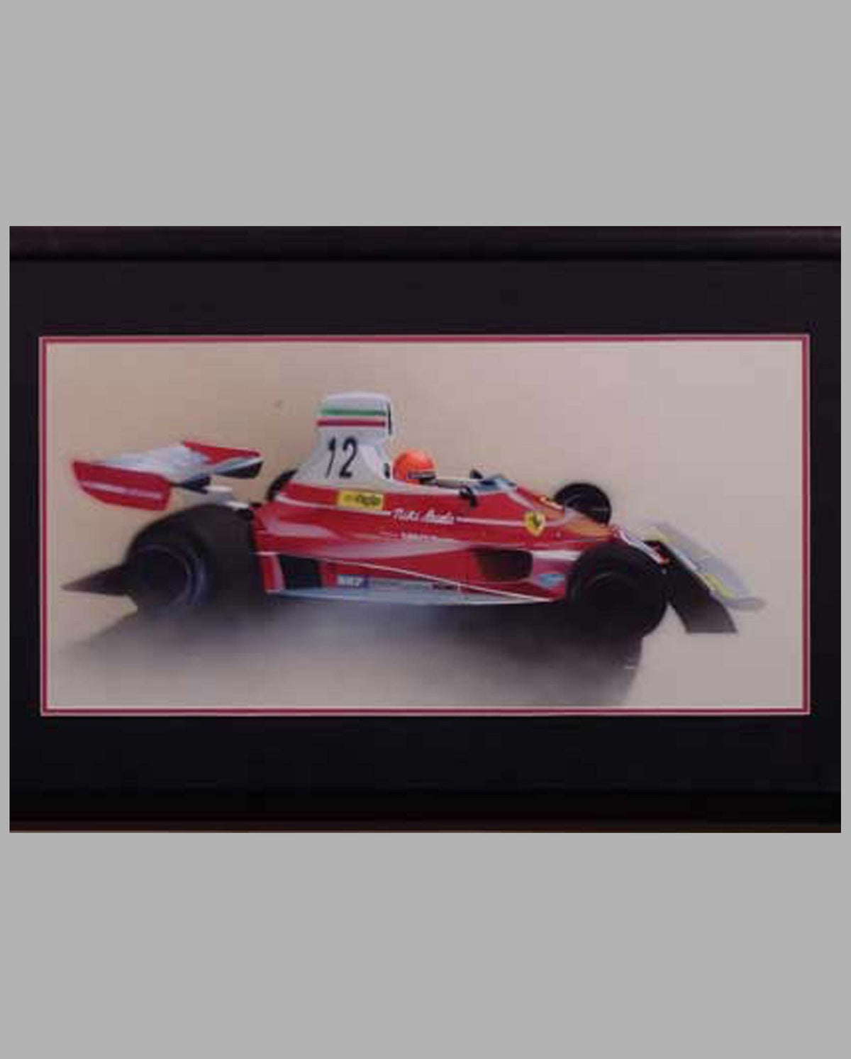 Niki Lauda’s Ferrari 312T painting by Thierry Thompson 