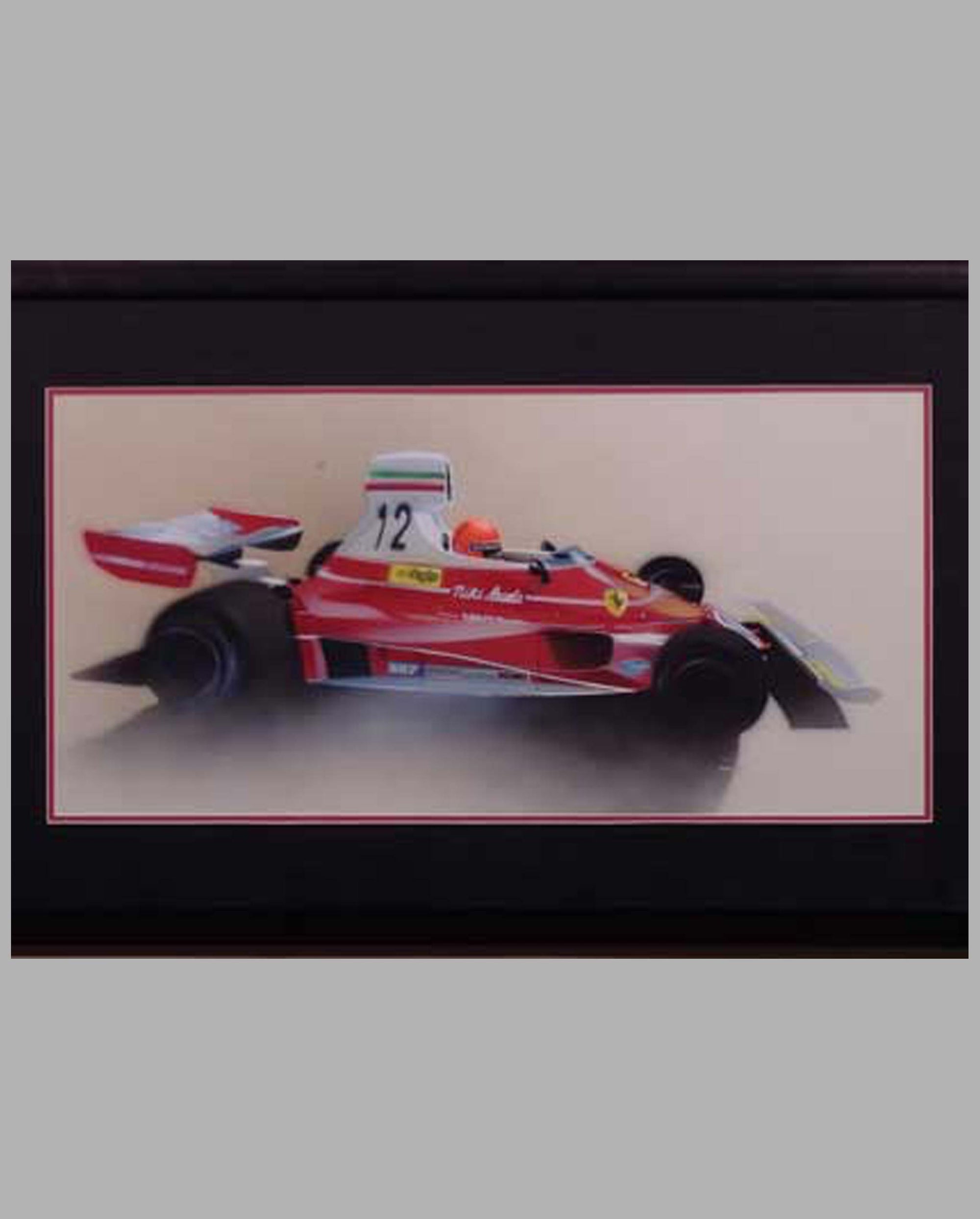 Niki Lauda’s Ferrari 312T painting by Thierry Thompson 
