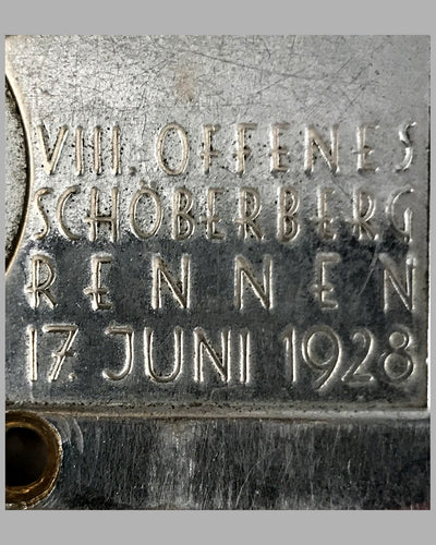 VIII Offenes Schoberberg Rennen 17 Juni 1928 plaque 2