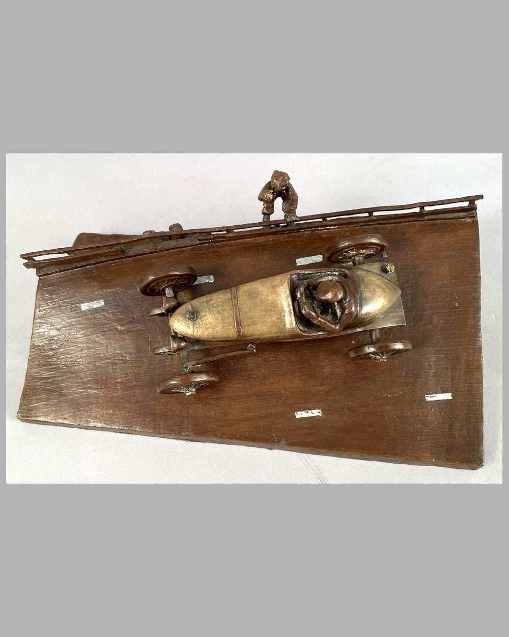 &quot;On the Boards&quot; cast bronze sculpture by Thomas Melahn, with patina 4