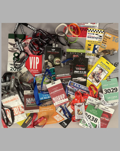 Collection of event passes...