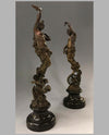 'Industry & Wisdom' bronze sculptures by Paul Aichele, 1891