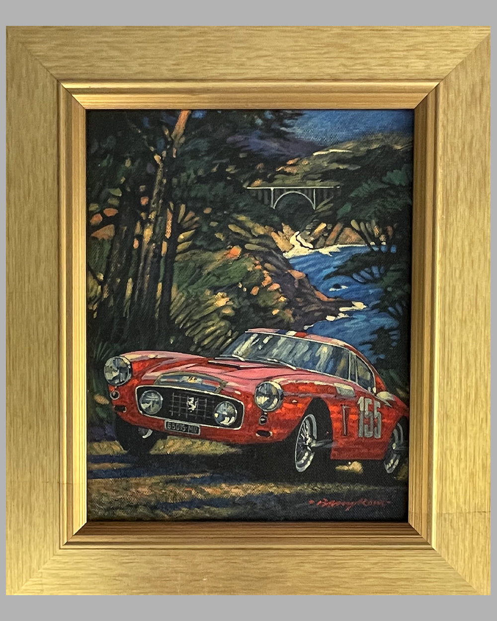 Pebble Beach Tour d&#39;Elegance painting by Barry Rowe, 2010