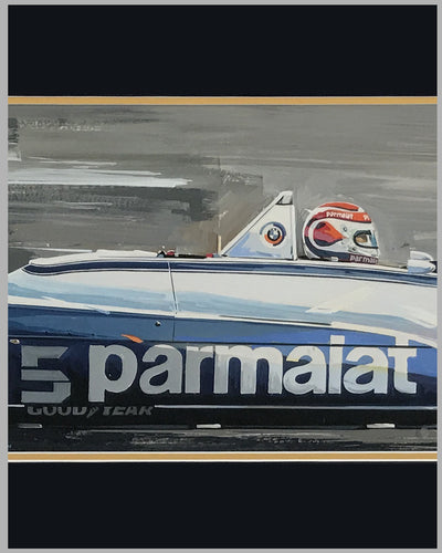 Nelson Piquet’s Brabham BT49T painting by Thierry Thompson 2