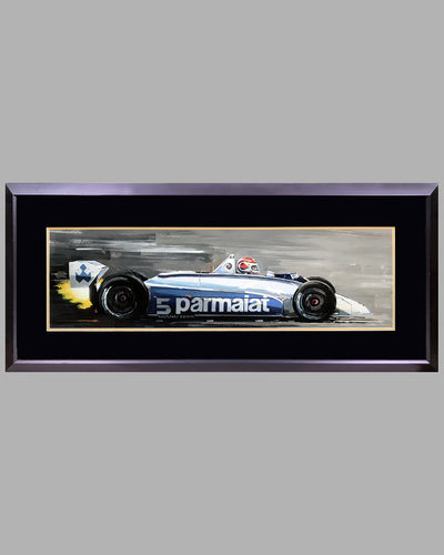 Nelson Piquet’s Brabham BT49T painting by Thierry Thompson