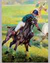 Polo Match painting, oil on canvas by Alfredo De la Maria 2