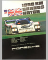 1985 1000 KM of Brands Hatch Porsche Victory Poster