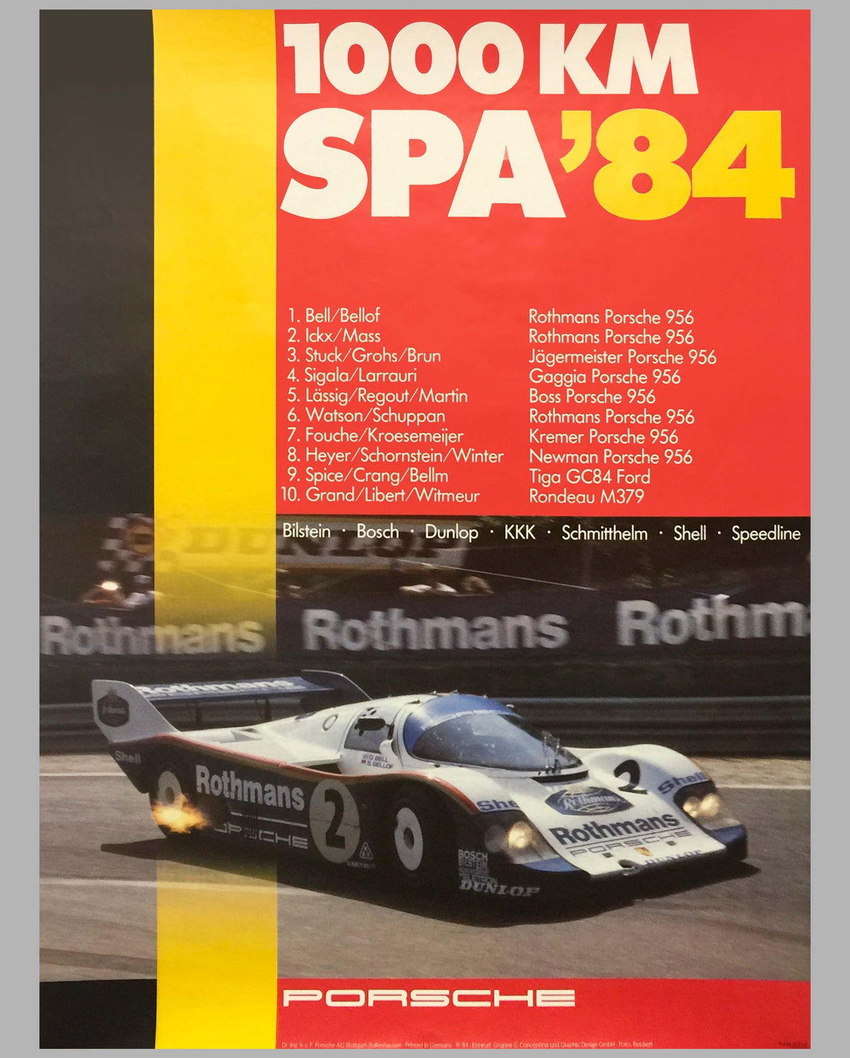 1984 1000 KM of Spa Victory Poster