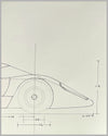 Porsche 917 drawing on paper, from the personal collection of Briggs Cunningham