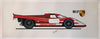 Porsche 917K print of the 1970 24 Hours of Le Mans winner, autographed by Atwood