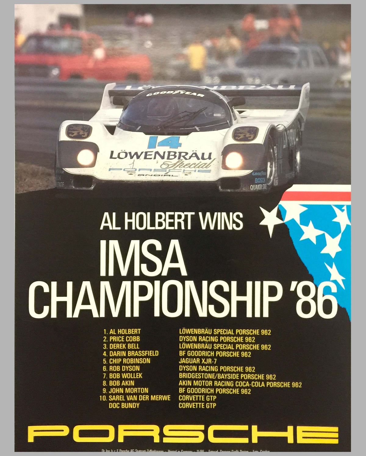 1986 IMSA Championship Victory Poster