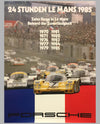 1985 24 Hours of Le Mans Porsche Victory Poster